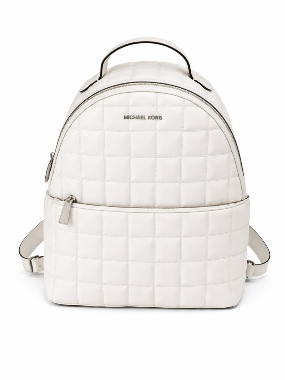 Michael Kors White Quilted Leather Backpack NWT Mini Travel Bag Gold Hardware - Picture 2 of 11